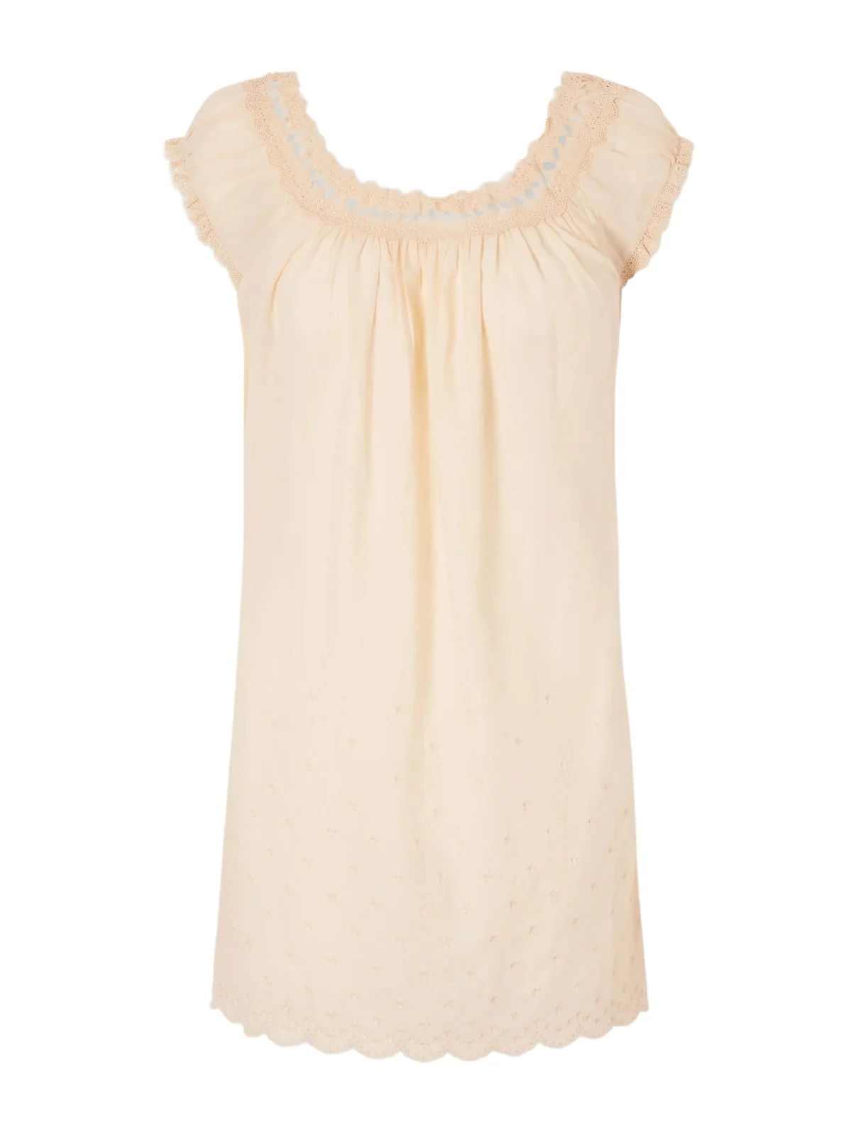 Lelia Embroidered Organic Cotton-voile Nightdress Lelia Embroidered Organic Cotton-voile Nightdress