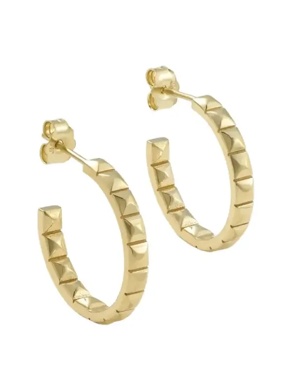 Small Square 18-karat Gold Hoop Earrings