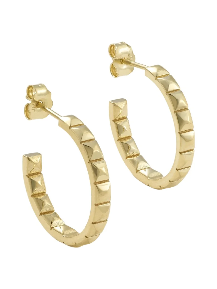 Small Square 18-karat Gold Hoop Earrings