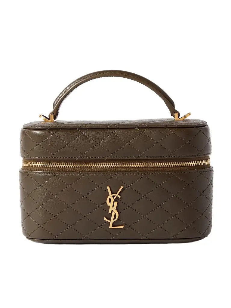 Saint Laurent Gaby Vanity Mini Quilted Leather Shoulder Bag | Image 1 Saint Laurent Gaby Vanity Mini Quilted Leather Shoulder Bag | Image 1