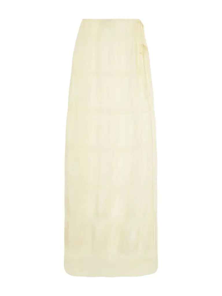 Smocked Silk-blend Maxi Skirt