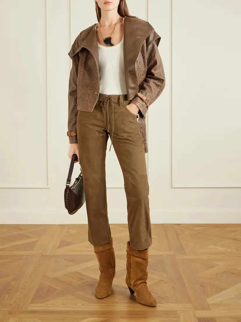 Isabel Marant Camilany Suede Slim-fit Pants | Thumbnail 2
