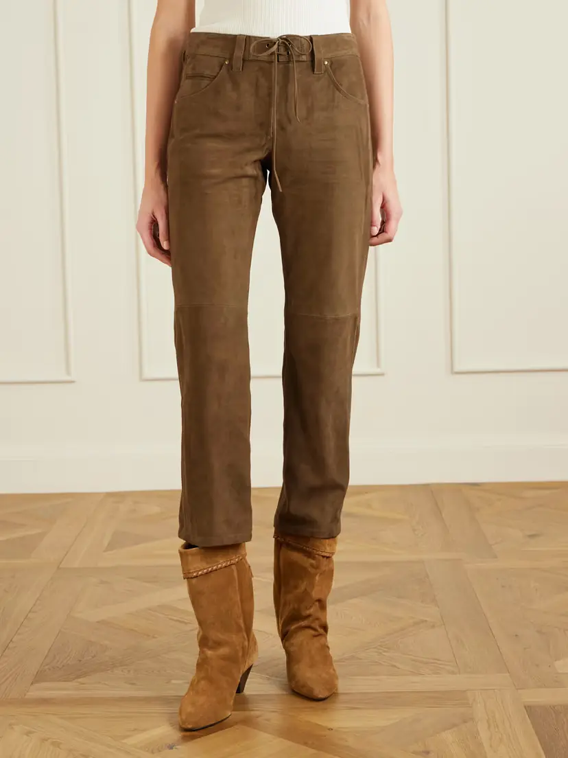 Isabel Marant Camilany Suede Slim-fit Pants | Thumbnail 3