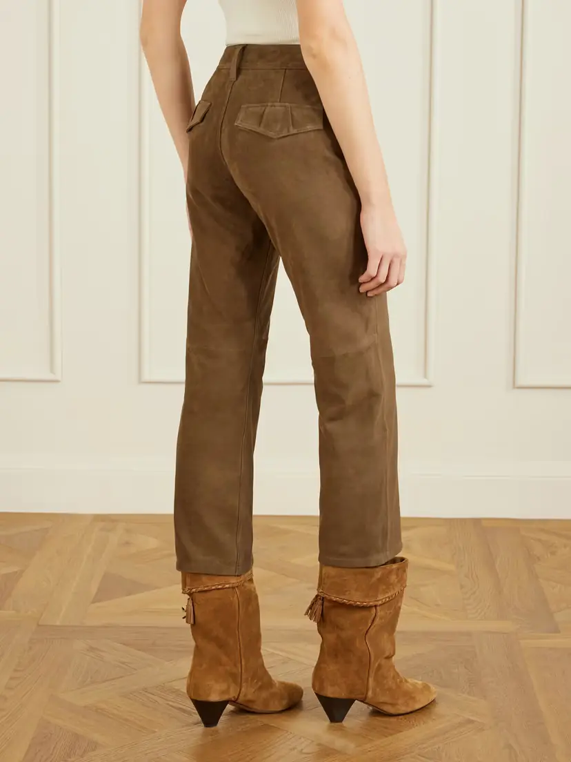 Isabel Marant Camilany Suede Slim-fit Pants | Thumbnail 4