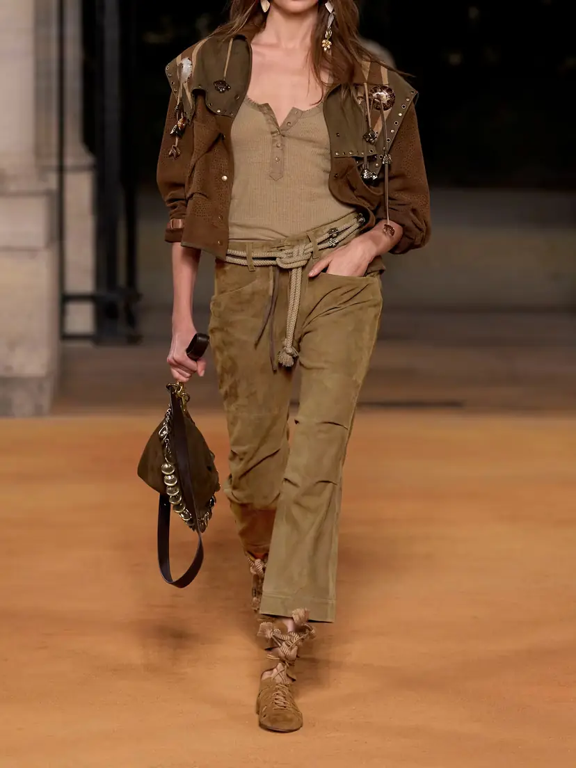 Isabel Marant Camilany Suede Slim-fit Pants | Thumbnail 6