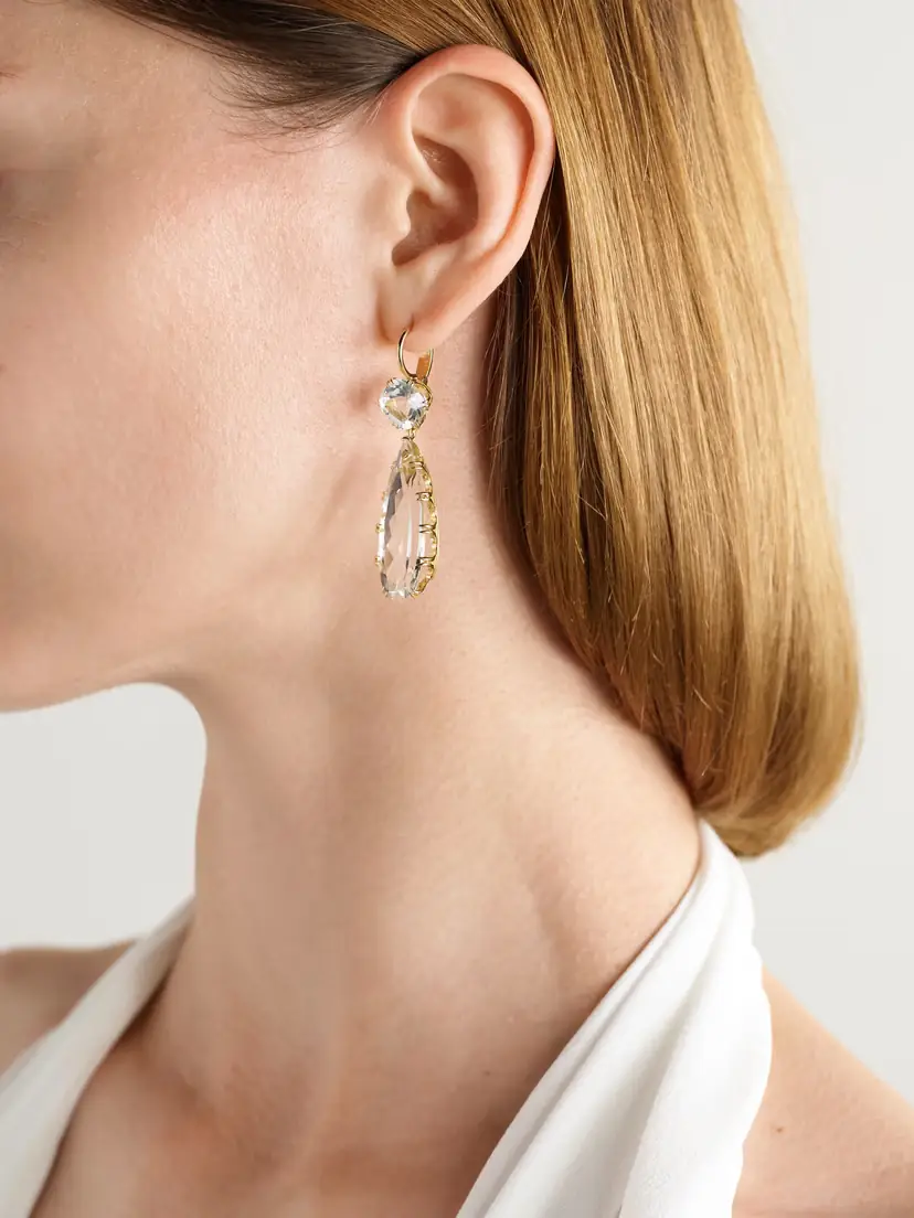Ileana Makri Crown 18-karat Gold Topaz Earrings | Thumbnail 2 Ileana Makri Crown 18-karat Gold Topaz Earrings | Thumbnail 2