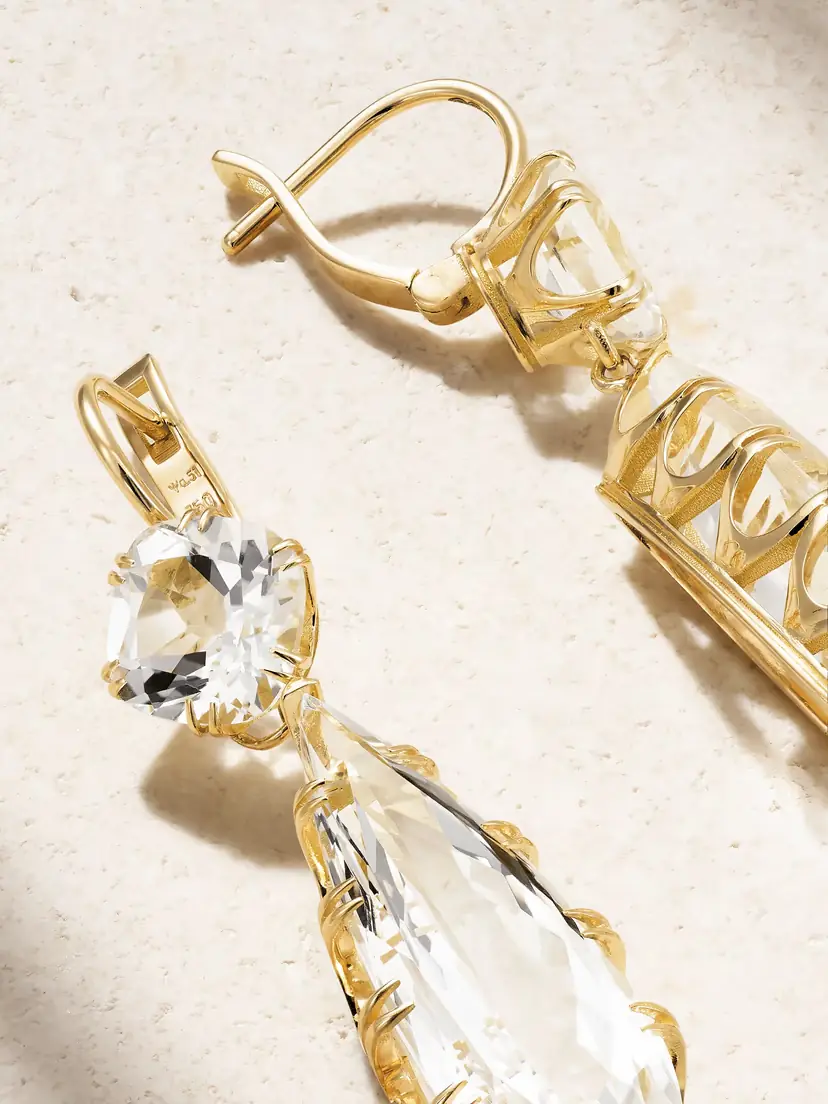 Ileana Makri Crown 18-karat Gold Topaz Earrings | Thumbnail 3 Ileana Makri Crown 18-karat Gold Topaz Earrings | Thumbnail 3