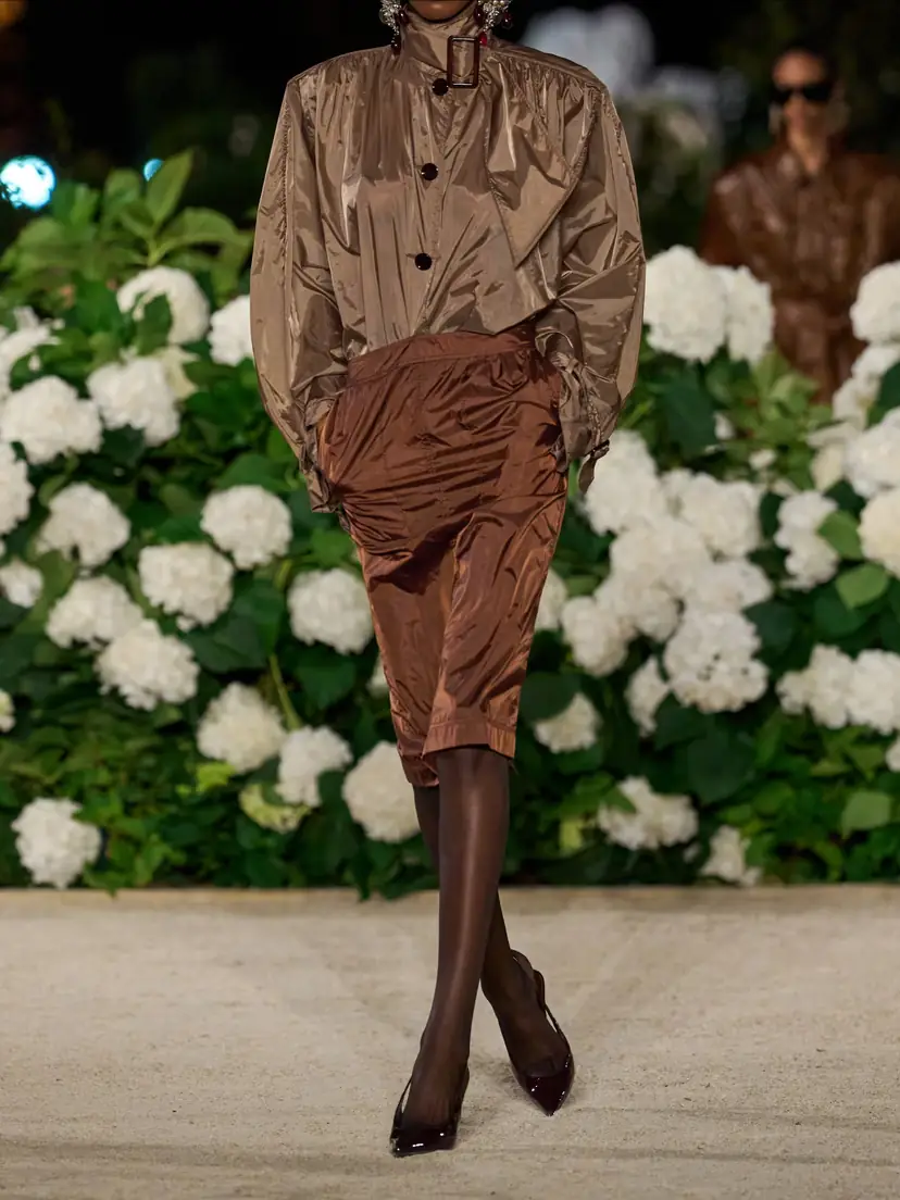 Saint Laurent Woven Midi Skirt | Thumbnail 5 Saint Laurent Woven Midi Skirt | Thumbnail 5