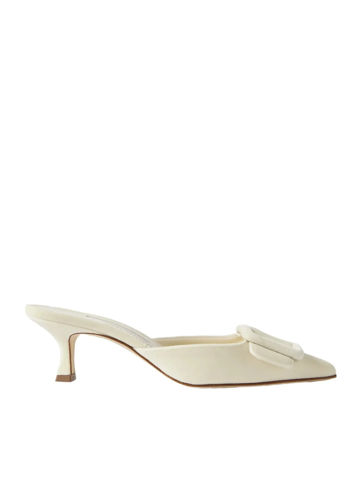 Maysale 50 Buckled Velvet Mules