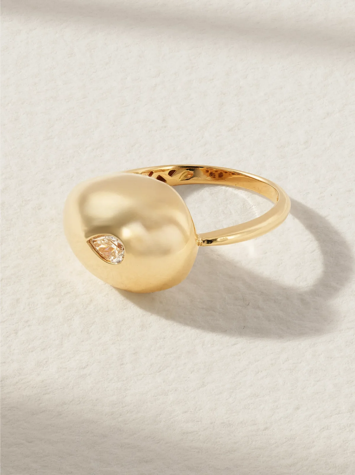 Water Droplet 14-karat Gold Diamond Ring Water Droplet 14-karat Gold Diamond Ring
