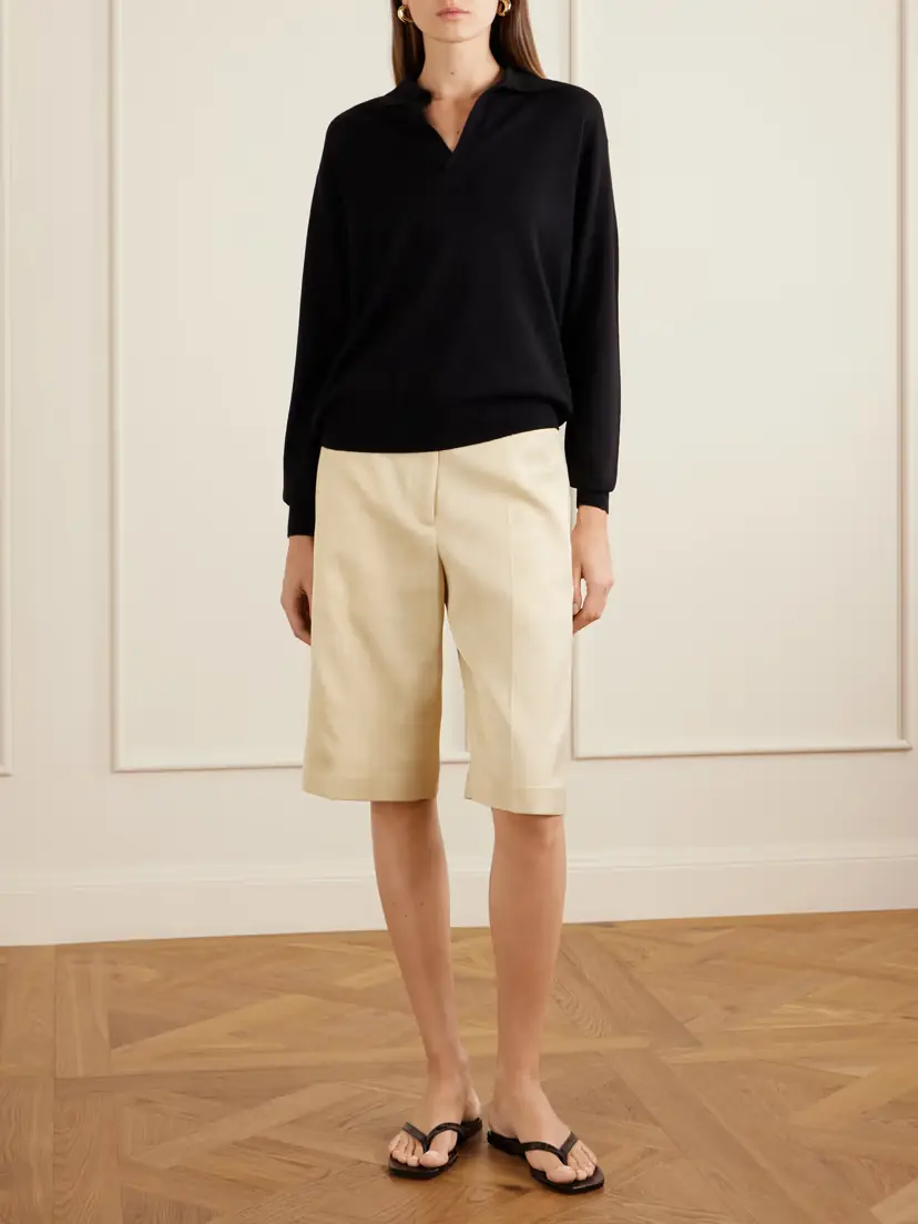 Auralee Cashmere And Silk-blend Polo Sweater | Thumbnail 2