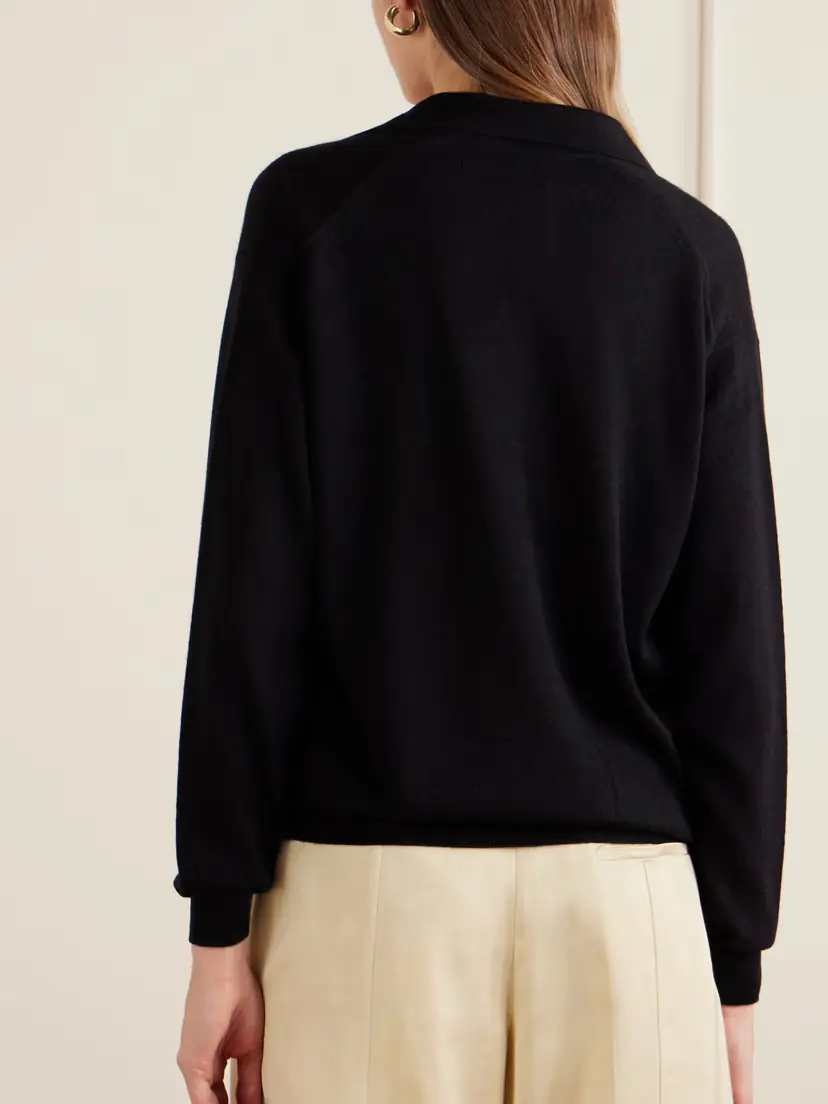Auralee Cashmere And Silk-blend Polo Sweater | Thumbnail 3