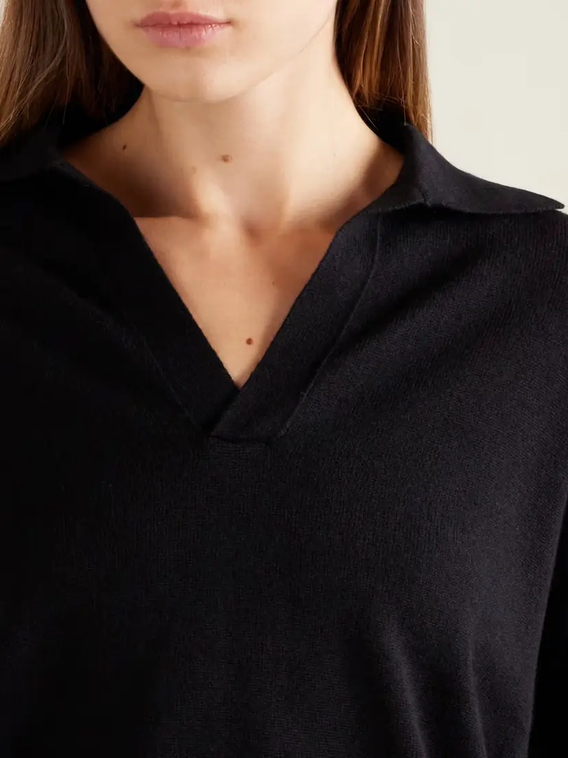 Auralee Cashmere And Silk-blend Polo Sweater | Thumbnail 4