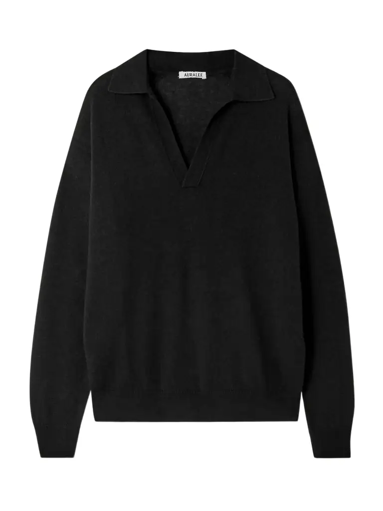 Cashmere And Silk-blend Polo Sweater Cashmere And Silk-blend Polo Sweater