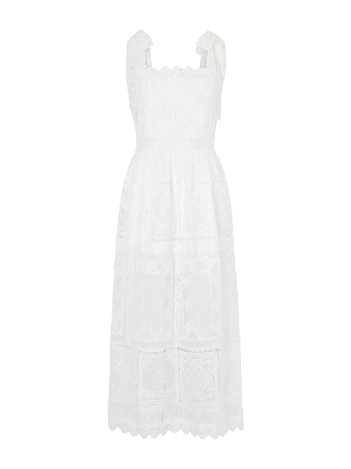 Aster Scalloped Lace-trimmed Maxi Dress