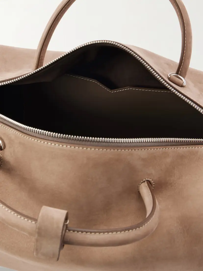 Max Mara Leather-trimmed Nubuck Tote | Thumbnail 6 Max Mara Leather-trimmed Nubuck Tote | Thumbnail 6