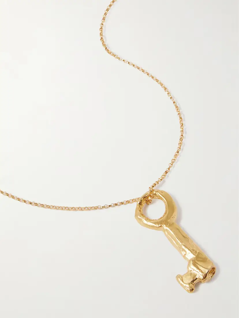 Alighieri The Key Of The Night Gold-plated Necklace | Thumbnail 4