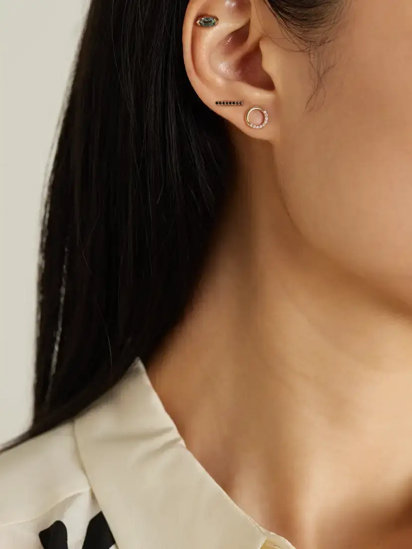 Melissa Joy Manning 14-karat Recycled Gold Diamond Earrings | Thumbnail 4 Melissa Joy Manning 14-karat Recycled Gold Diamond Earrings | Thumbnail 4