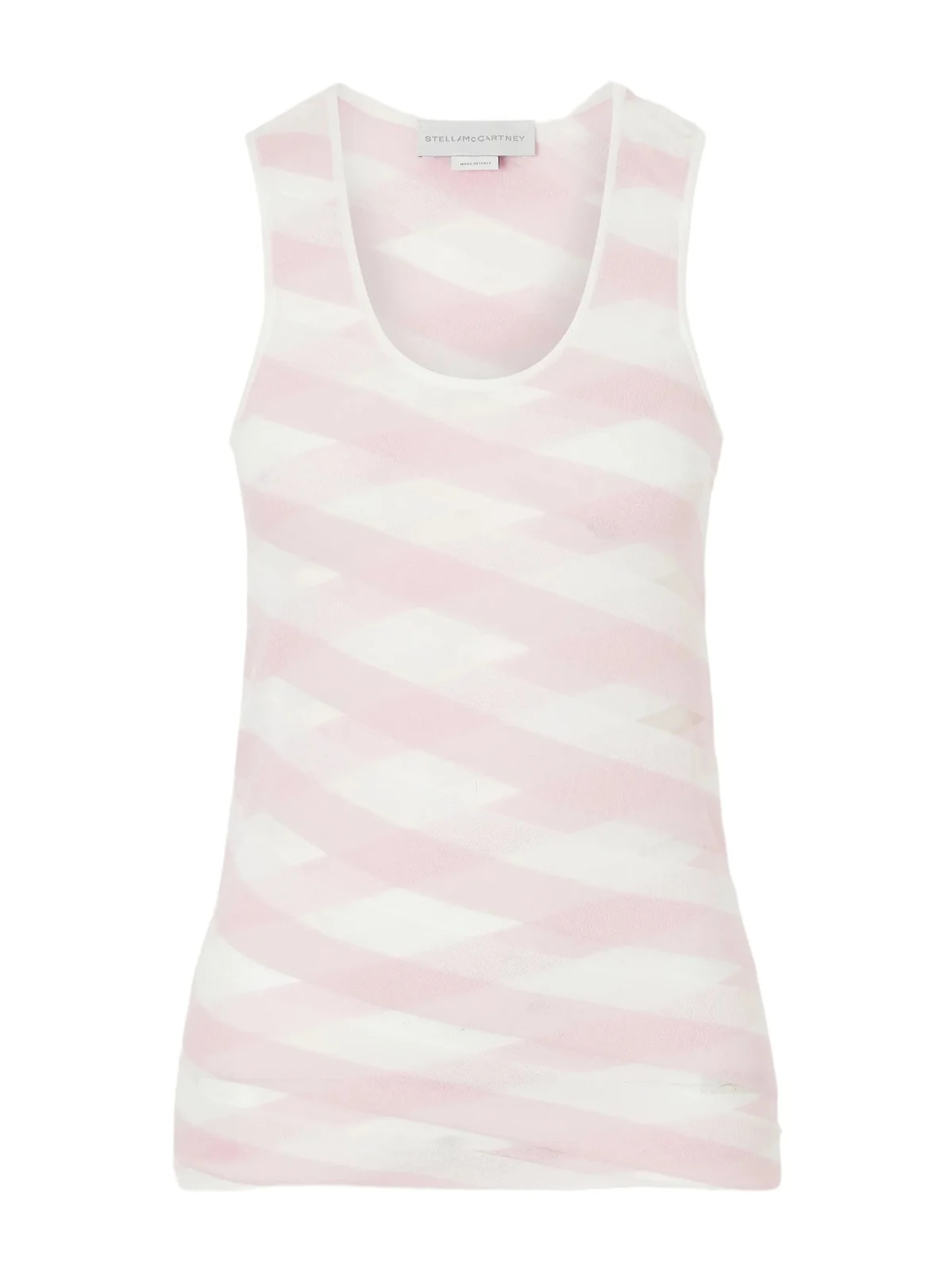 Striped Mesh-paneled Cotton-blend Tank Top Striped Mesh-paneled Cotton-blend Tank Top