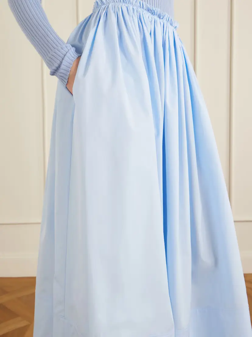 Gabriela Hearst Shiva Gathered Cotton-poplin Maxi Skirt | Thumbnail 4 Gabriela Hearst Shiva Gathered Cotton-poplin Maxi Skirt | Thumbnail 4