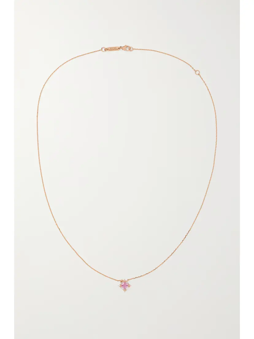Suzanne Kalan 18-karat Rose Gold, Sapphire And Diamond Necklace | Thumbnail 4 Suzanne Kalan 18-karat Rose Gold, Sapphire And Diamond Necklace | Thumbnail 4