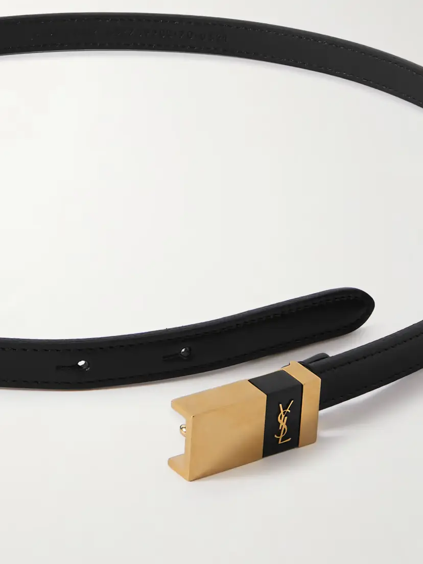 Saint Laurent Cassandre Leather Belt | Thumbnail 3