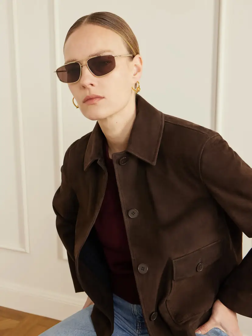 PRADA EYEWEAR Aviator-style Gold-tone Sunglasses | Thumbnail 2