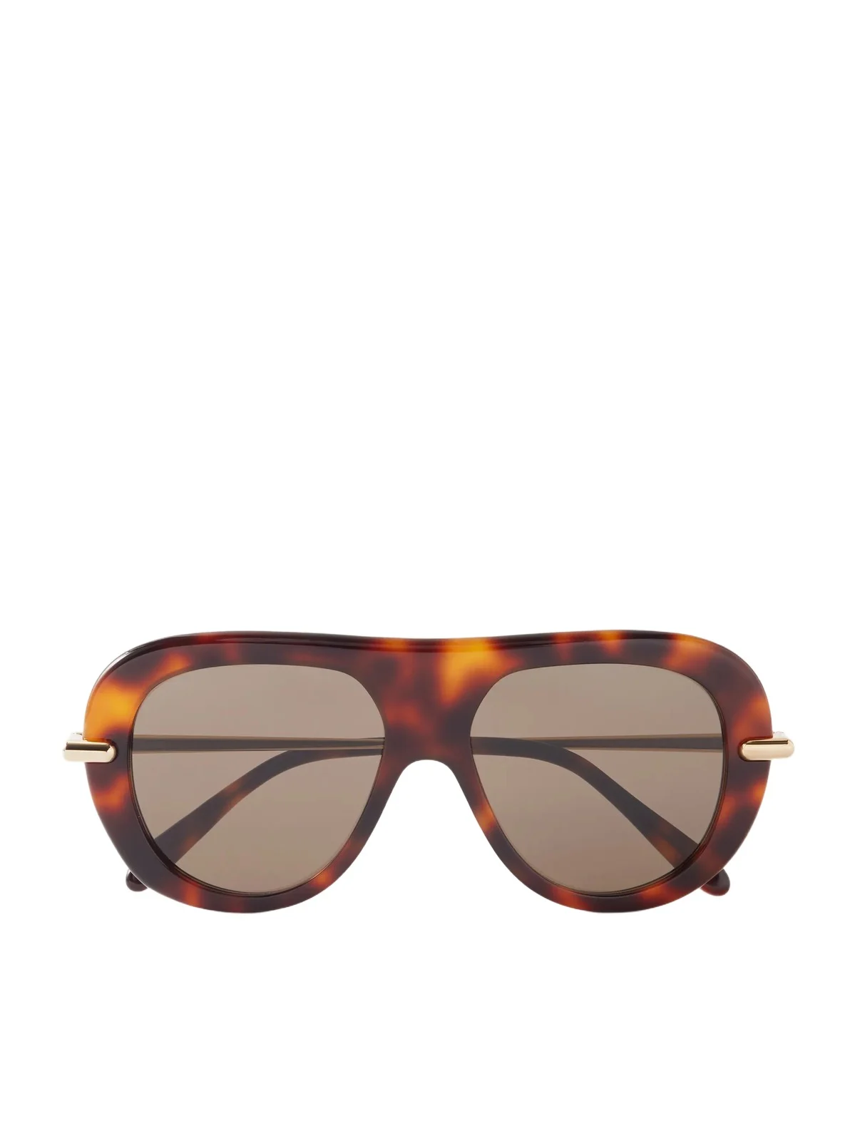 Slim Aviator-style Tortoiseshell Acetate Sunglasses Slim Aviator-style Tortoiseshell Acetate Sunglasses