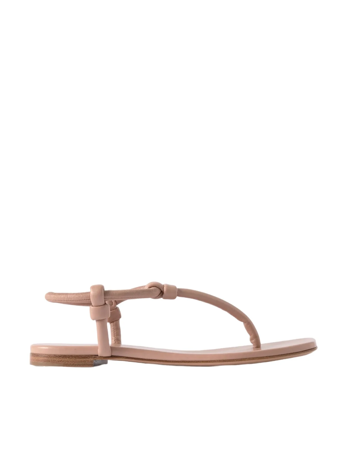 Gianvito Rossi Juno Thong Knotted Leather Sandals