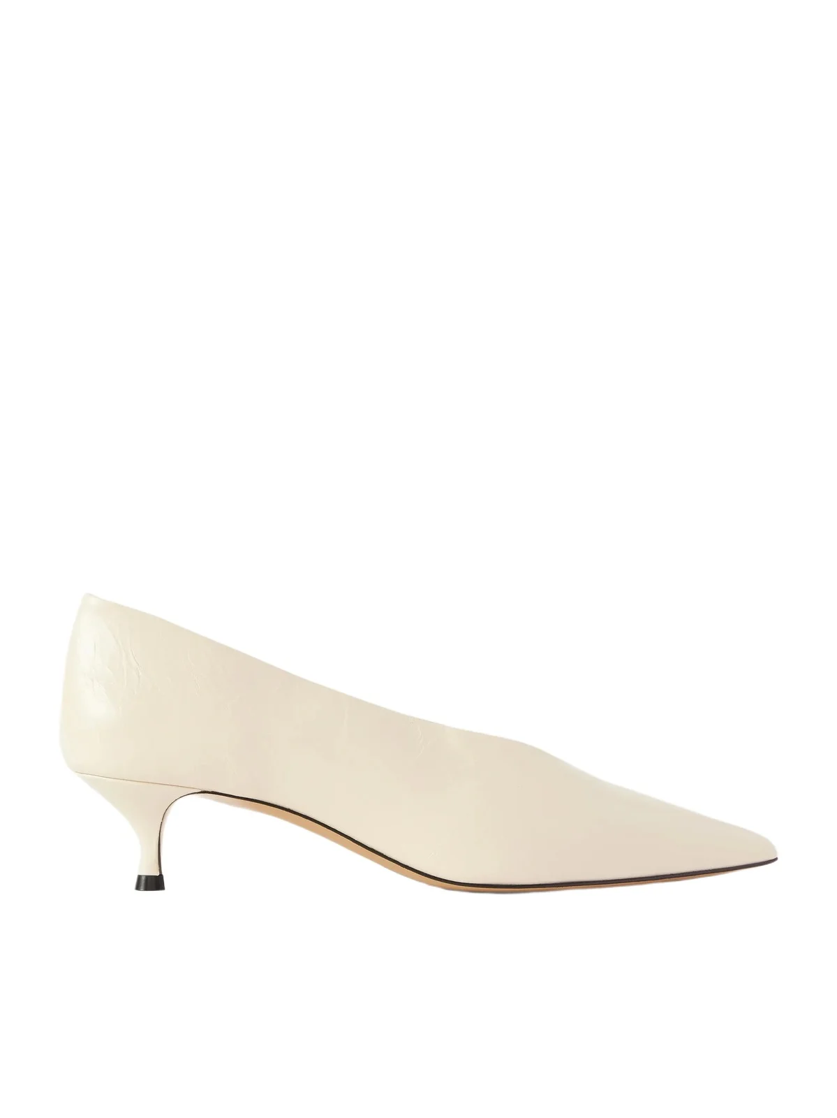 Babouche 40 Crinkled-leather Pumps