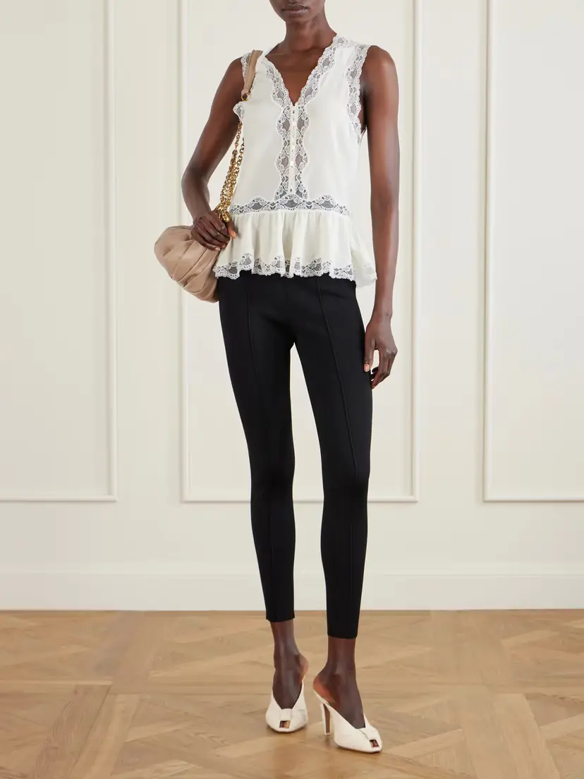 Chloé Paneled Stretch-knit Leggings | Thumbnail 2