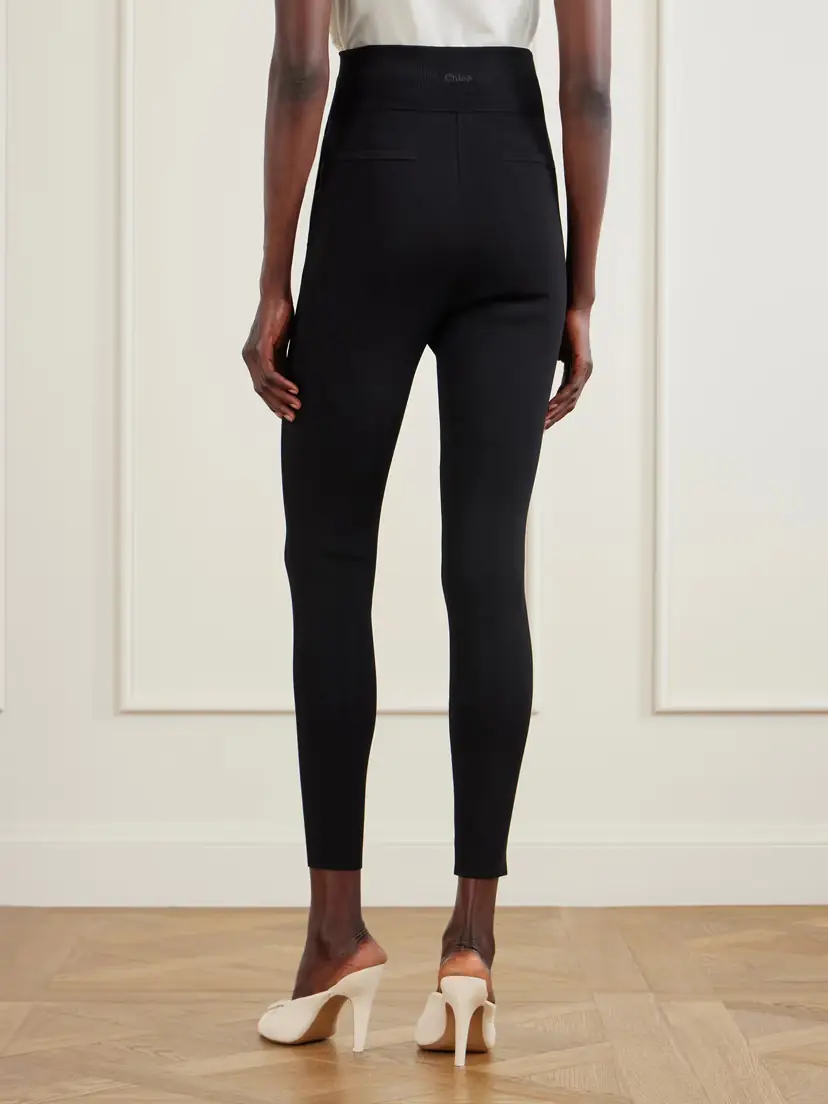 Chloé Paneled Stretch-knit Leggings | Thumbnail 4