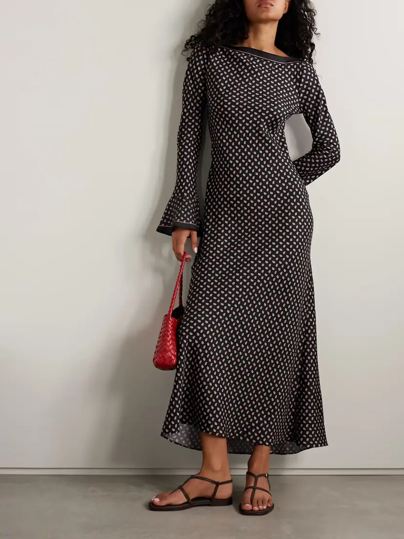 DÔEN Davina Paisley-print Silk-blend Twill Midi Dress | Thumbnail 2