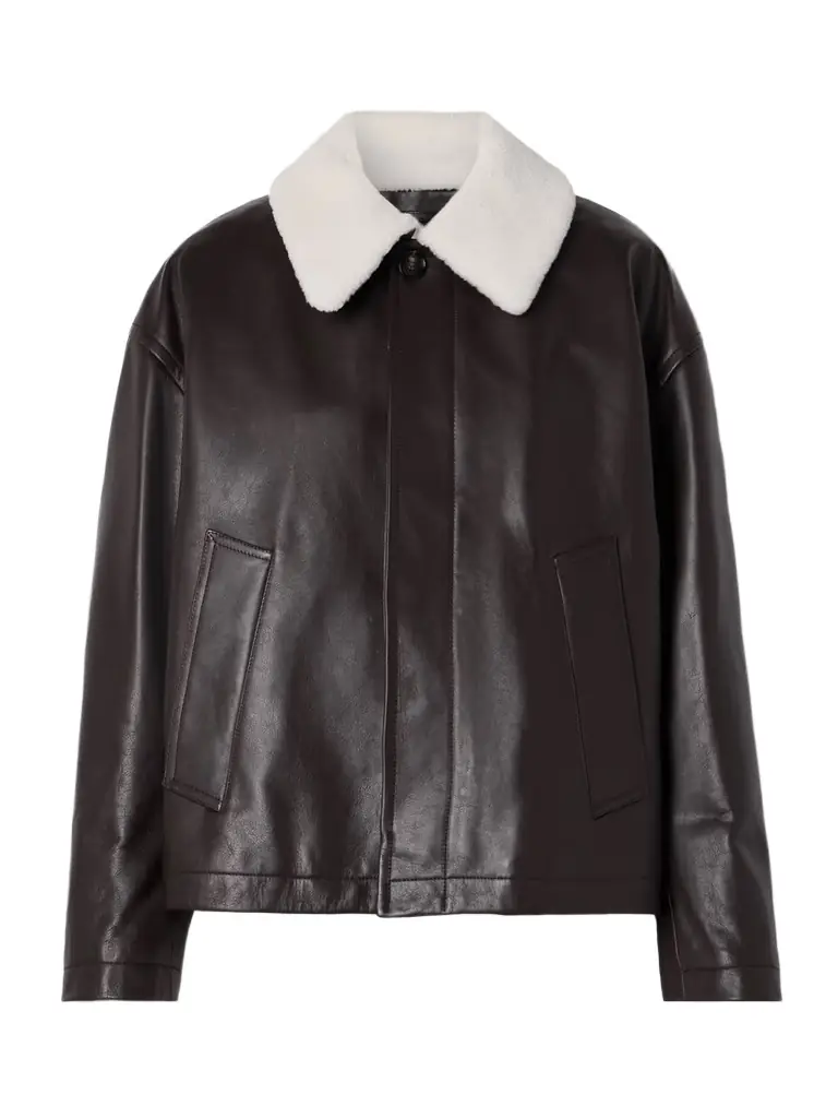 Bottega Veneta Shearling-trimmed Leather Jacket | Image 1 Bottega Veneta Shearling-trimmed Leather Jacket | Image 1