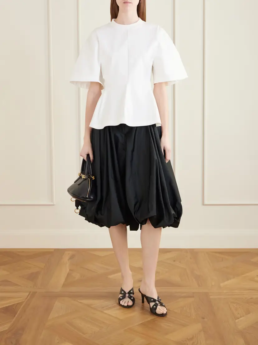 Balenciaga Shaped Flared Cotton-jersey T-shirt | Thumbnail 2