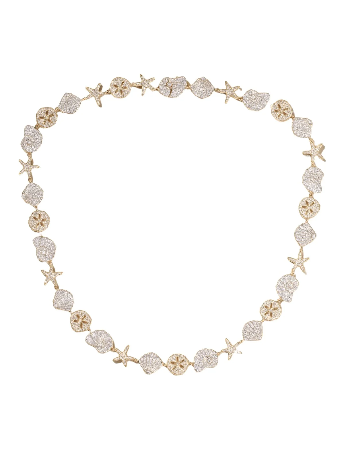 Sea Life 18-karat Yellow And White Gold Diamond Necklace Sea Life 18-karat Yellow And White Gold Diamond Necklace