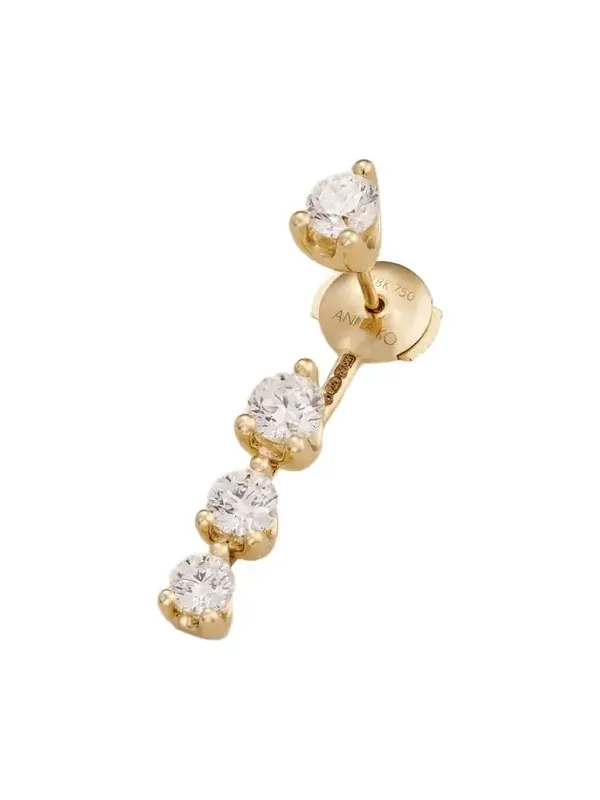Large Orbit 18-karat Gold Diamond Single Earring