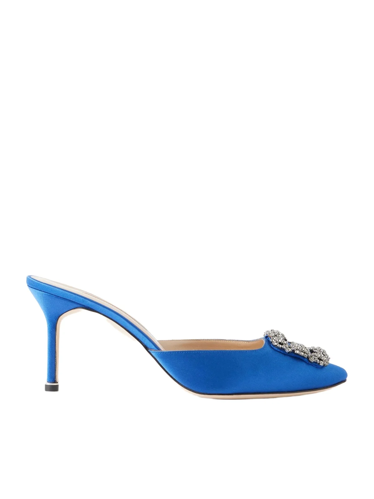 Hangisimu 70 Buckled Embellished Satin Mules Hangisimu 70 Buckled Embellished Satin Mules