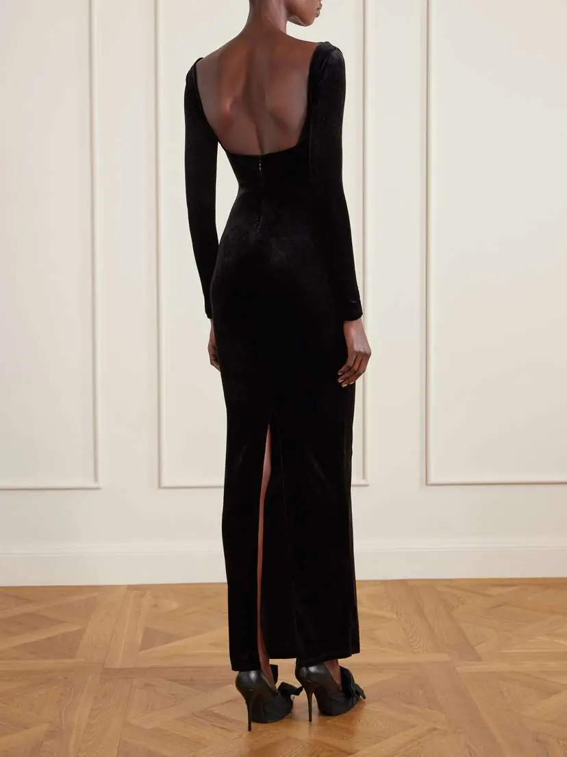 Balenciaga Velvet Bustier Gown | Thumbnail 3 Balenciaga Velvet Bustier Gown | Thumbnail 3