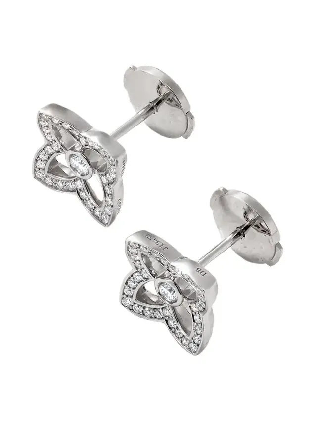 Lotus By De Beers 18-karat White Gold Diamond Earrings Lotus By De Beers 18-karat White Gold Diamond Earrings