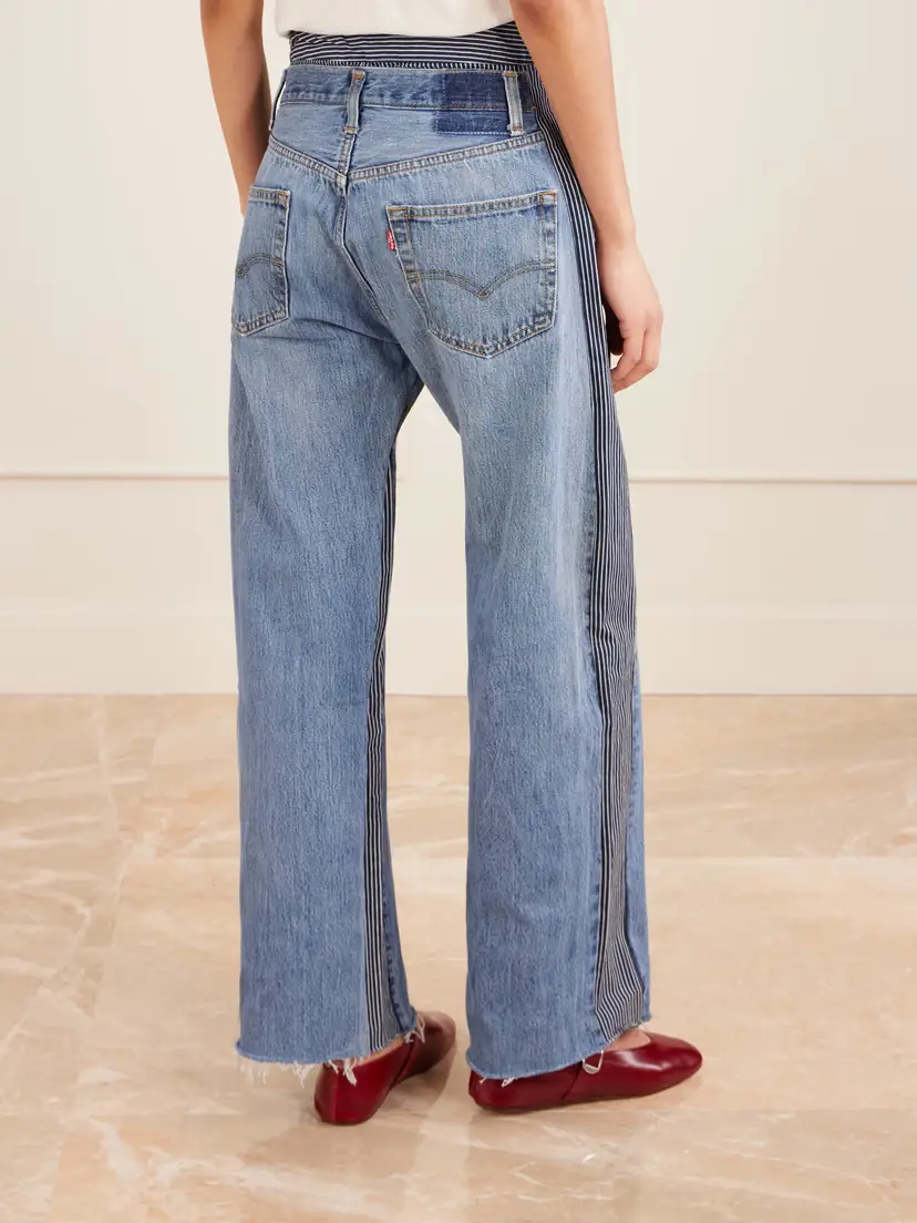 B SIDES Double Waistband Rework Wide-leg Jeans | Thumbnail 4 B SIDES Double Waistband Rework Wide-leg Jeans | Thumbnail 4