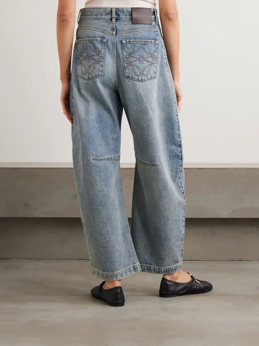 Loewe Embroidered High-rise Barrel-leg Jeans | Thumbnail 4 Loewe Embroidered High-rise Barrel-leg Jeans | Thumbnail 4