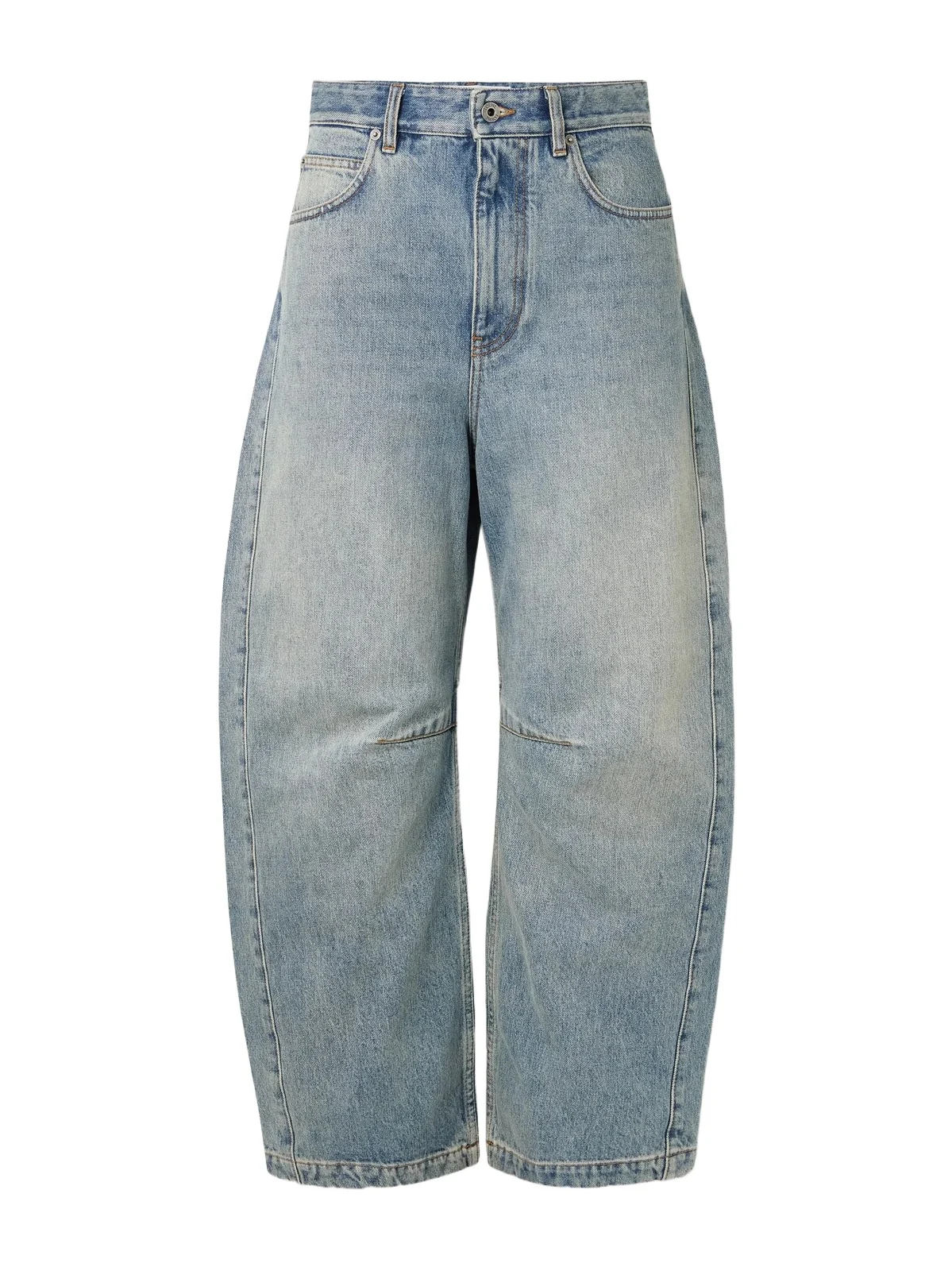 Loewe Embroidered High-rise Barrel-leg Jeans