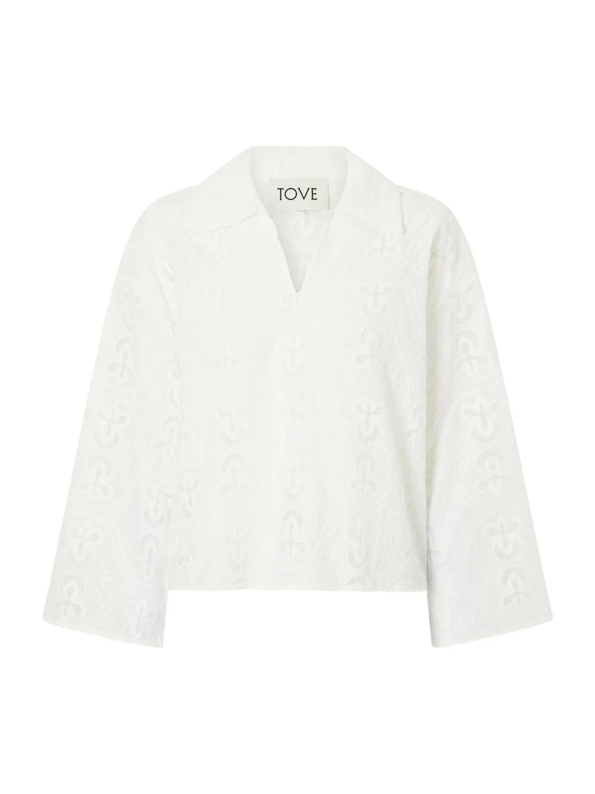Leighton Floral-embroidered Cotton-blend Blouse Leighton Floral-embroidered Cotton-blend Blouse