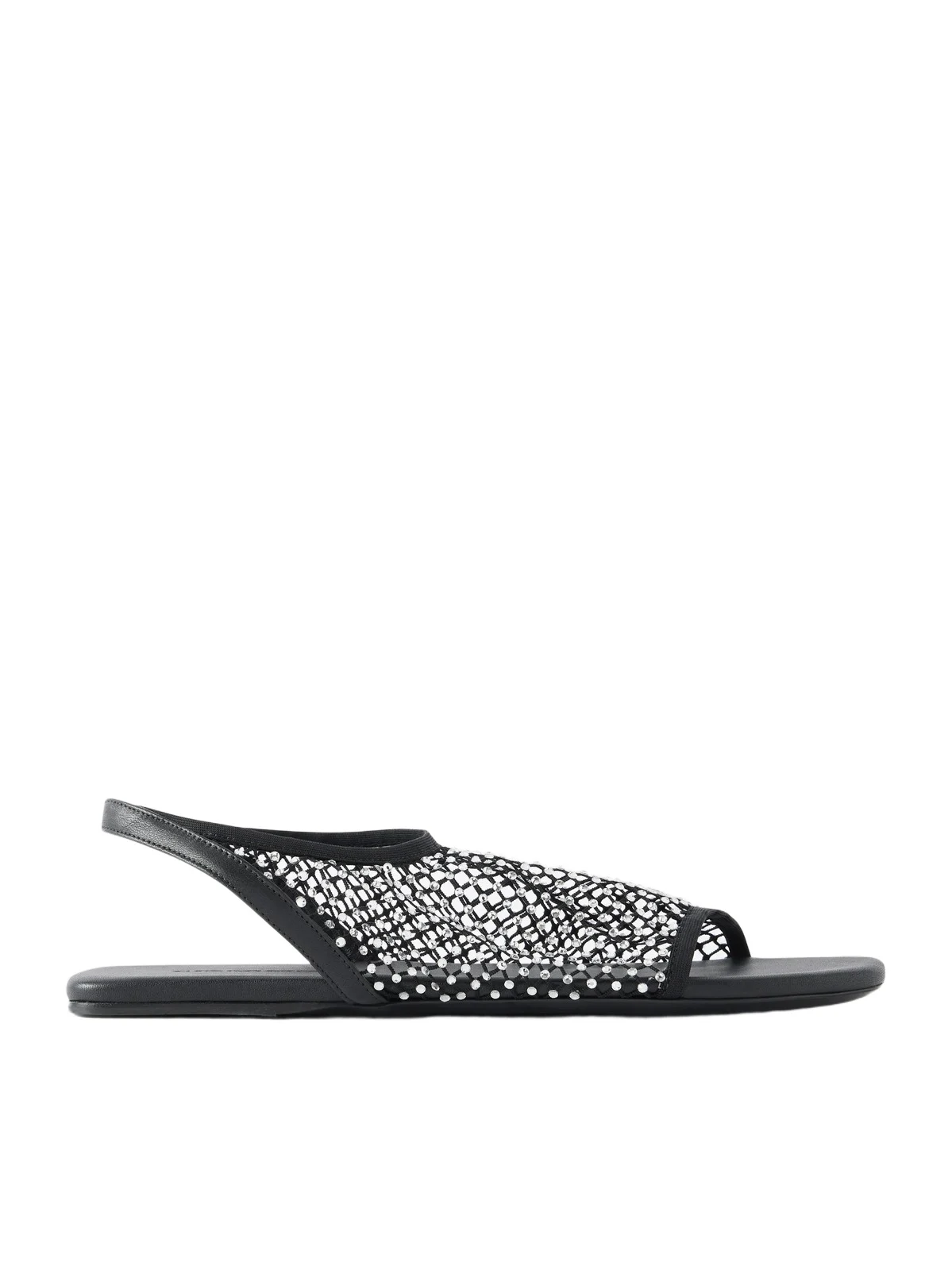 Christopher Esber Minette Crystal-embellished Mesh And Leather Slingback Sandals
