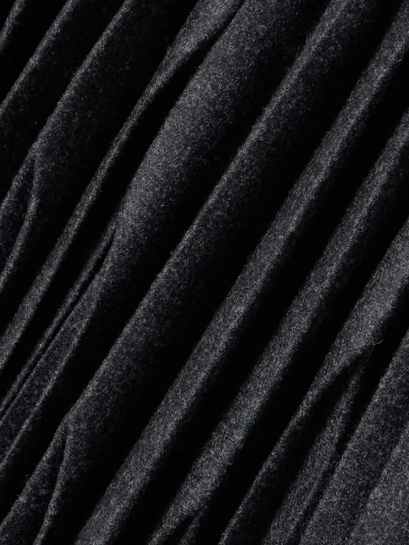 Alaïa Pleated Wool Midi Skirt | Thumbnail 4