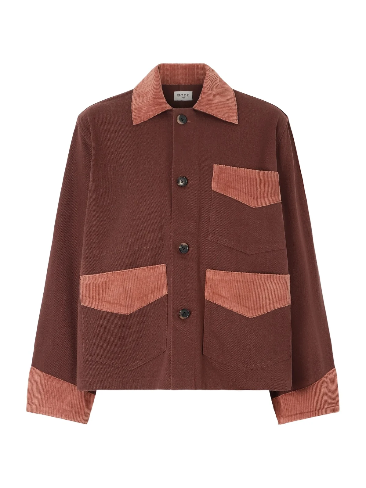 BODE Corduroy-trimmed Cotton-twill Jacket