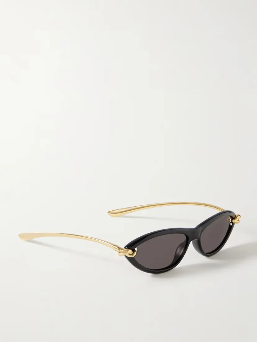 Bottega Veneta Eyewear New Knot Cat-eye Acetate And Gold-tone Sunglasses | Thumbnail 3 Bottega Veneta Eyewear New Knot Cat-eye Acetate And Gold-tone Sunglasses | Thumbnail 3