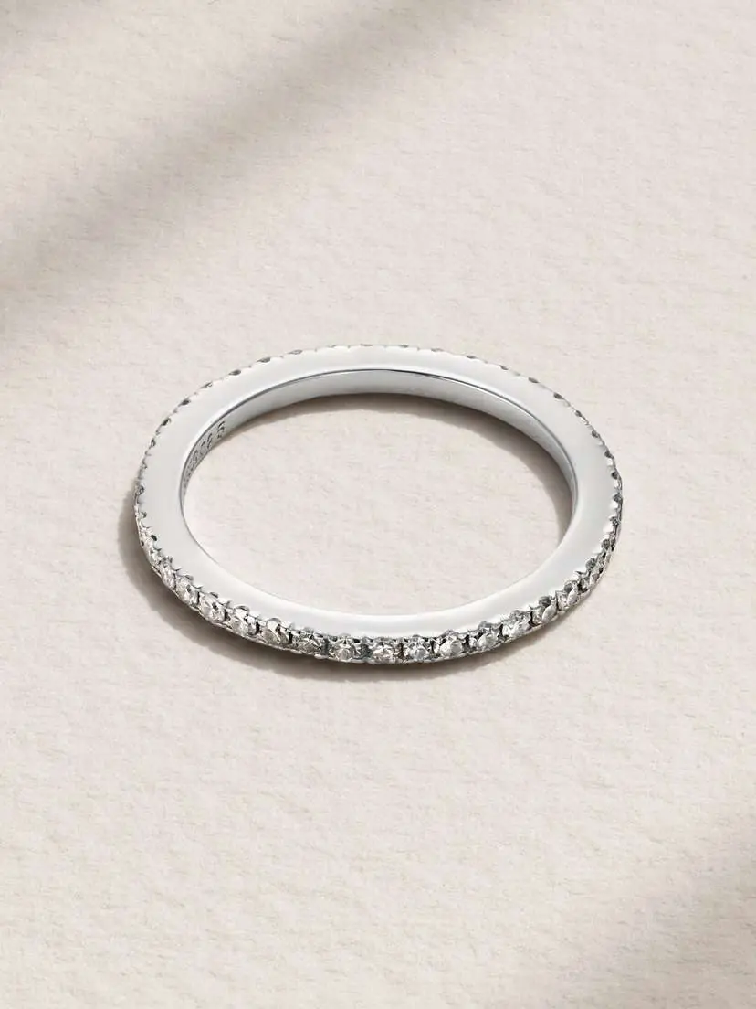 David Morris Platinum Diamond Eternity Ring | Thumbnail 3 David Morris Platinum Diamond Eternity Ring | Thumbnail 3