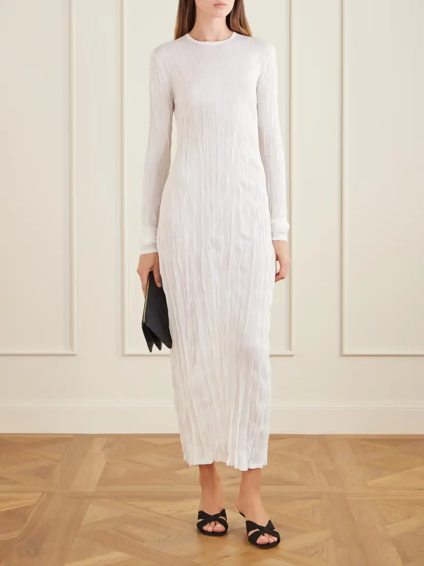 TOTEME Column Crinkled Maxi Dress | Thumbnail 2